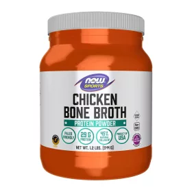 Now Foods Chicken Bone Broth Powder 544g Unflavored (Ízesítetlen)