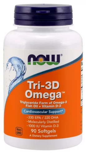 Now Foods Tri-3D Omega Fish Oil 90 Softgels 90 Gélkapszula