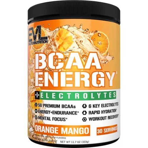 EVL Nutrition BCAA Energy + Electrolytes 345g Orange Mango (Narancs Mangó)