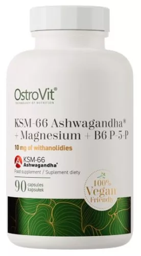 OstroVit KSM-66 Ashwagandha + Magnesium + B6 P-5-P 90 Capsules 90 Kapszula
