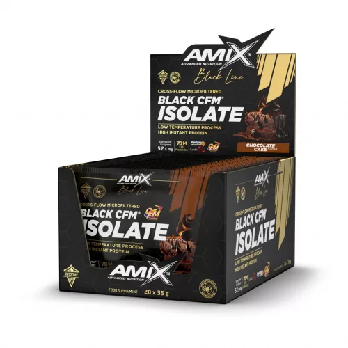 AMIX Karton Amix® Black Line Black CFM® Isolate 20x35g Chocolate Cake (Csokoládé Torta)