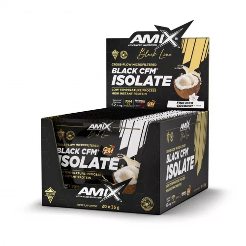 AMIX Karton Amix® Black Line Black CFM® Isolate 20x35g Fine Iced Coconut (Kókusz)