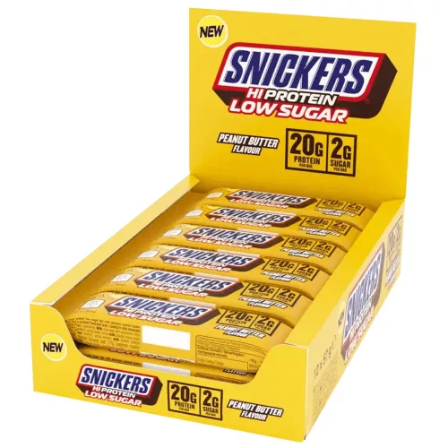 S&M Karton HiProtein Bar 12x57g SNICKERS LOW SUGAR PEANUT BUTTER (Mogyoróvaj) EXP.:2026/08/06