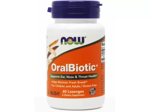 Now Foods OralBiotic® 60 Lozenges 60 Tabletta