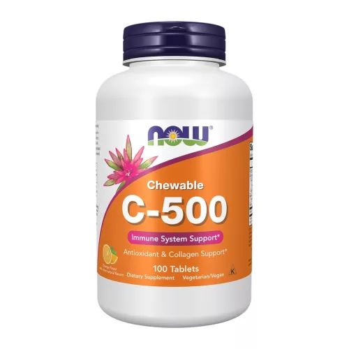 Now Foods Vitamin C-500 100 Chewables 100 Tabletta Orange (Narancs)