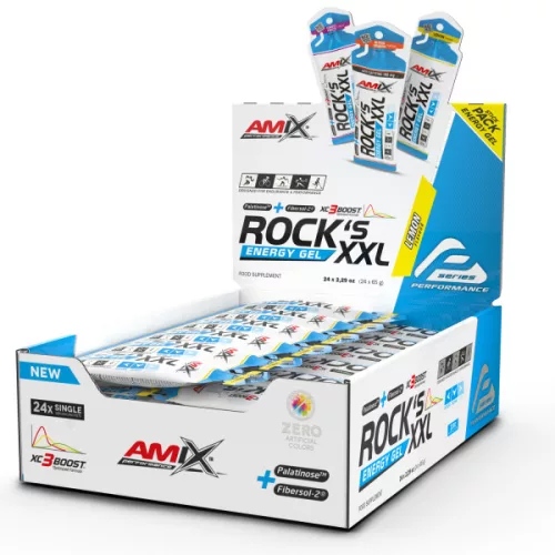 AMIX Karton Performance Rock's Energy Gel XXL 24x65g Lemon (Citrom)