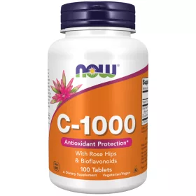   Now Foods C-1000 With Rose Hips & Bioflavonoids 100 Tablets 100 Tabletta