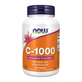 Now Foods C-1000 With Rose Hips & Bioflavonoids 100 Tablets 100 Tabletta