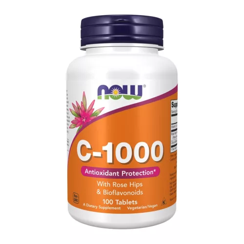 Now Foods C-1000 With Rose Hips & Bioflavonoids 100 Tablets 100 Tabletta