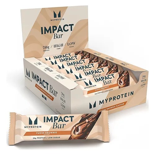 Myprotein Karton Impact Protein Bar 12x64g Fudge Brownie (Brownie Csokoládé)