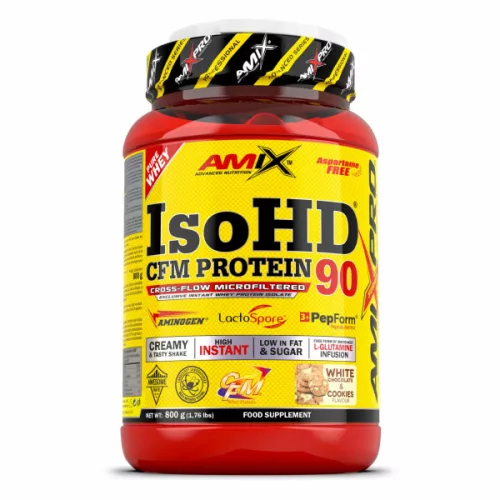 AMIX Iso HD 90 CFM Protein 800g White Chocolate & Cookies (Fehércsokoládé Süti)