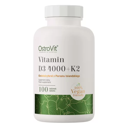 OstroVit Vitamin D3 4000 IU + K2 90 Tablets 100 Tabletta 100 Tabletta