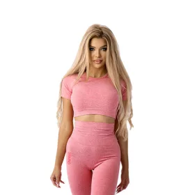   OstroVit Seamless Short-Sleeve Crop Top Pink XS (Extra Kicsi Méret)