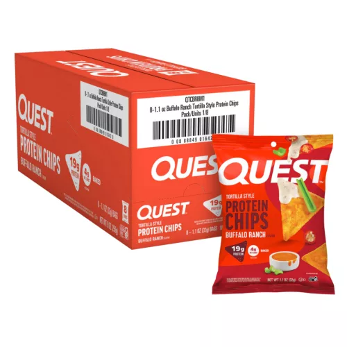 Quest Nutrition Karton Protein Chips Tortilla Style 8x32g Buffalo Ranch (Csípős Krémes)