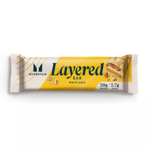 Myprotein Layered Bar 60g White Gold (Fehércsokoládé Karamell)