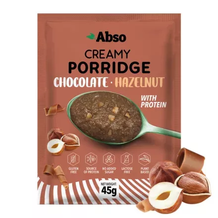 Absorice Creamy Porridge Rizskása 45g Chocolate Hazelnut (Csokoládé Mogyoró)
