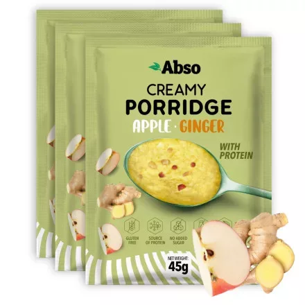 Absorice Karton Creamy Porridge Rizskása 20x45g Apple Ginger (Alma Gyömbér)