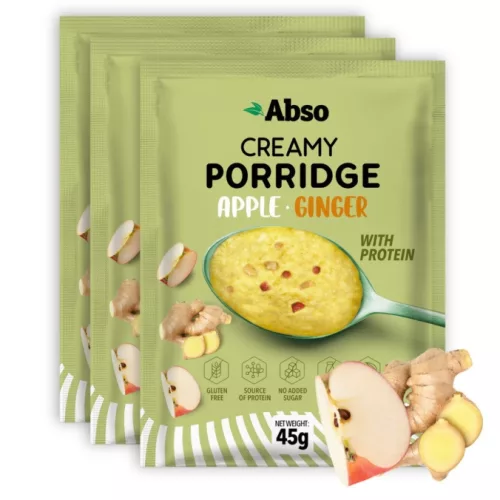 Absorice Karton Creamy Porridge Rizskása 20x45g Apple Ginger (Alma Gyömbér)