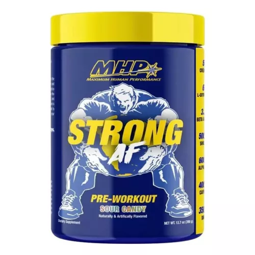 MHP Strong AF Pre-Workout 384g Sour Candy (Savanyú Cukorka)