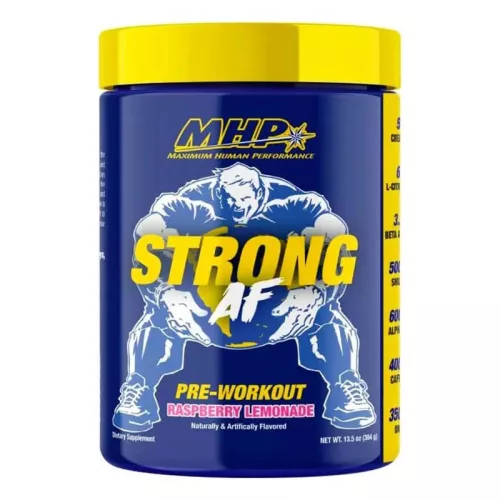 MHP Strong AF Pre-Workout 384g Raspberry Lemonade (Málna Limonádé)