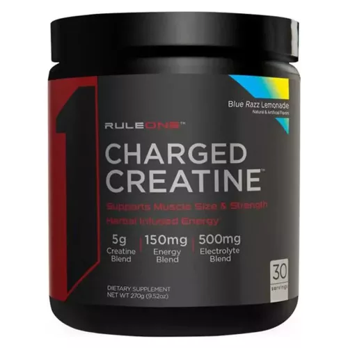 Rule1 Charged Creatin 270g Blue Raspberry Lemonade (Kék Málna Limonádé)