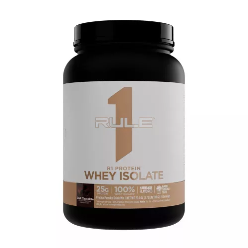 Rule1 Naturally Flavored R1 Protein Whey Isolate 1.5LBS 680g Dark Chocolate (Csokoládé)