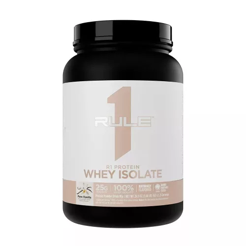 Rule1 Naturally Flavored R1 Protein Whey Isolate 1.5LBS 680g Pure Vanilla (Vanília)