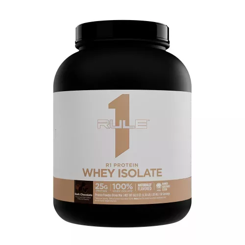 Rule1 Naturally Flavored R1 Protein Whey Isolate 4LBS 1810g Dark Chocolate (Csokoládé)