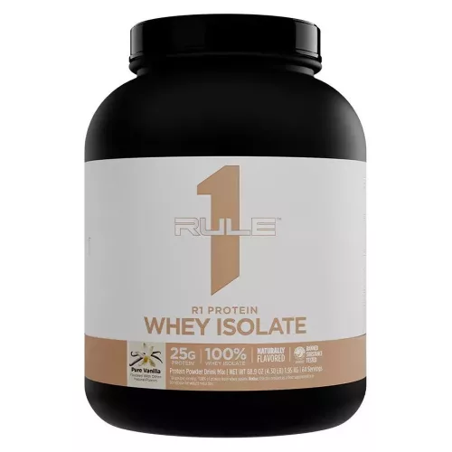 Rule1 Naturally Flavored R1 Protein Whey Isolate 4LBS 1810g Pure Vanilla (Vanília)