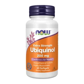 Now Foods Ubiquinol 200mg Extra Strength 60 Softgels 60 Gélkapszula