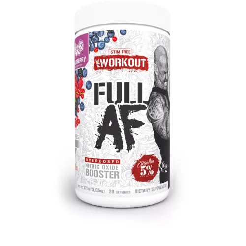 5% Nutrition Full AF Stim Free Pre-Workout 370g Legendary EU Wildberry (Erdei Gyümölcs)