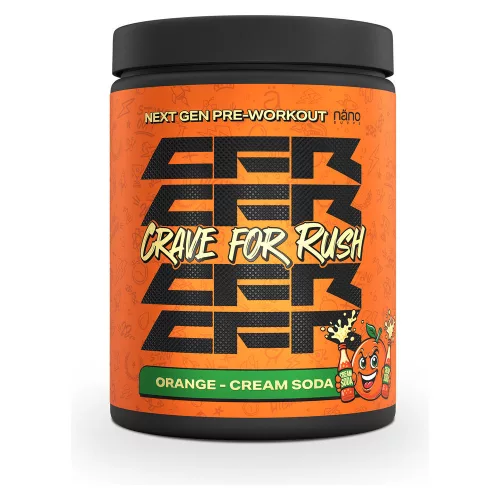 Nano Supps Crave for Rush (CFR) Pre-Workout 400g Orange Cream Soda (Narancs Krémszóda)