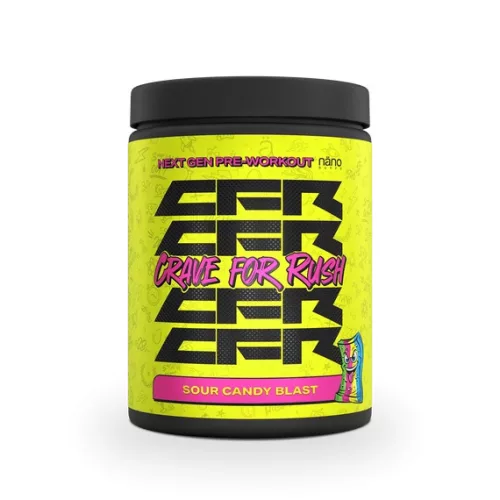 Nano Supps Crave for Rush (CFR) Pre-Workout 400g Sour Candy Blast (Savanyú Gumicukor)
