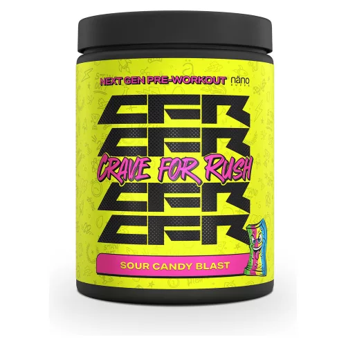 Nano Supps Crave for Rush (CFR) Pre-Workout 400g Sour Candy Blast (Savanyú Gumicukor)