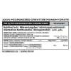 Nano Supps Creatine Monohydrate Creapure 300g Unflavored (Ízesítetlen) – Supplement Facts