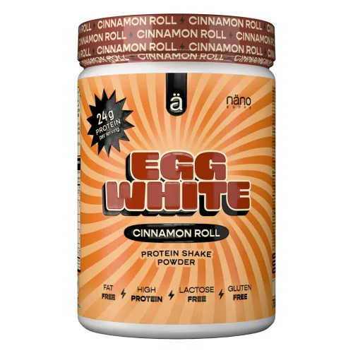 Nano Supps Egg White Protein 750g Cinamonn Roll (Fahéj)