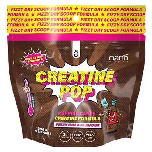 Nano Supps Creatine Pop Popping Candy 200g Fizzy Cola (Kóla)
