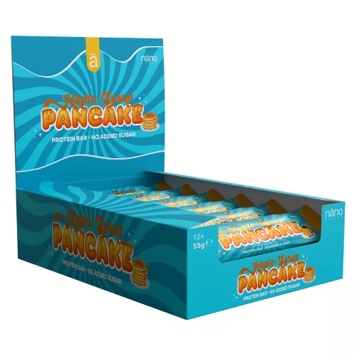 Nano Supps Karton Protein Bar 12x55g Maple Syrup Pancake (Palacsinta Juharszirup)