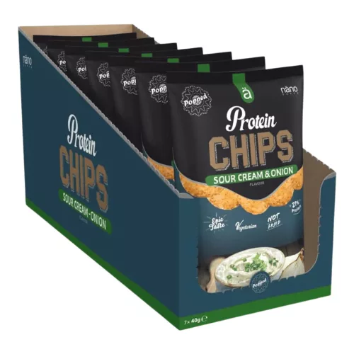 Nano Supps Karton Protein Chips 8x40g Sour Cream & Onion (Tejfölös Hagymás)