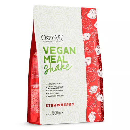 OstroVit Vegan Meal Shake 1000g Strawberry (Eper)