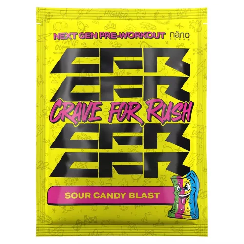 Nano Supps Crave for Rush (CFR) Pre-Workout 20g Sour Candy Blast (Savanyú Gumicukor)