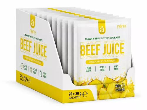Nano Supps Karton Beef Juice Clear Beef Protein Isolate 20x30g Pineapple (Ananász)