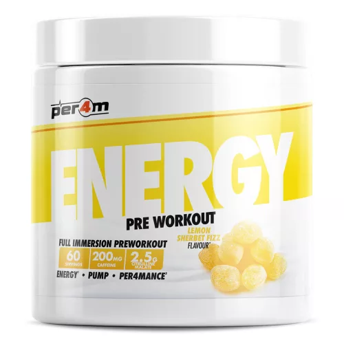 PER4M Nutrition Energy Pre-Workout 390g Lemon Sherbet Fizz (Citrom)