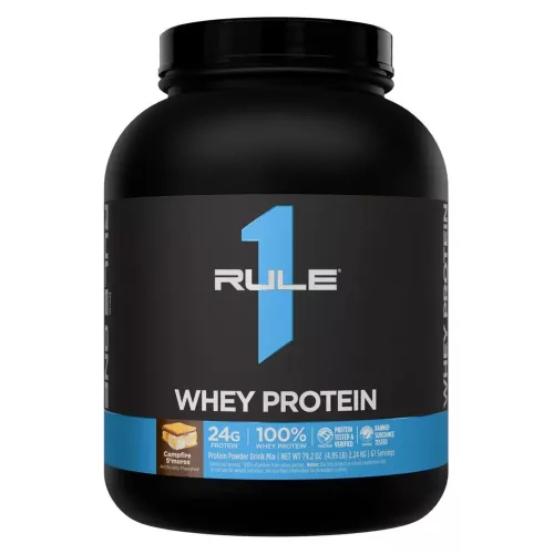 Rule1 Whey Protein 5 LBS 2200g Campfire S'mores (Csokoládé Mályvacukor)