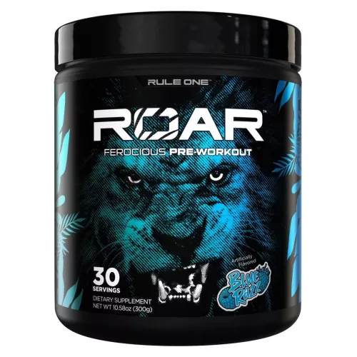 Rule1 ROAR Ferocious Pre-Workout 270g Blue Razz (Kék Málna)