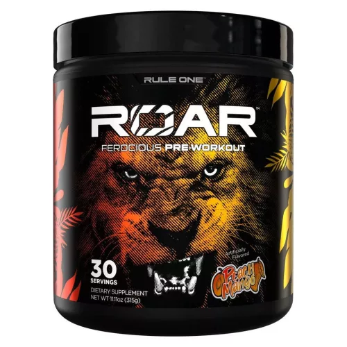 Rule1 ROAR Ferocious Pre-Workout 270g Peach Mango (Barack Mangó)