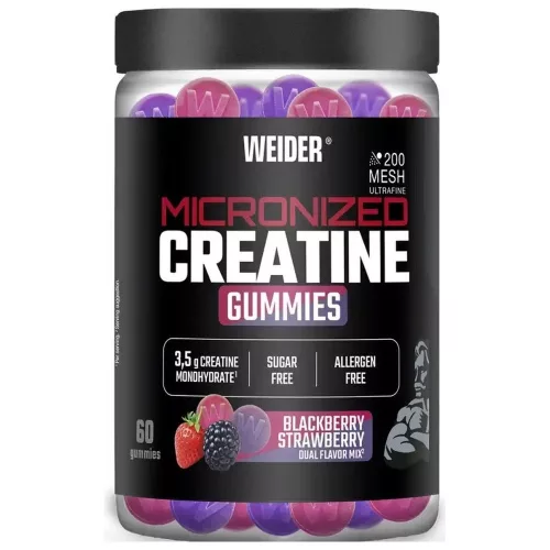 Weider Micronized Creatine Gummies 60 Gummies Blackberry Strawberry (Szeder Eper)