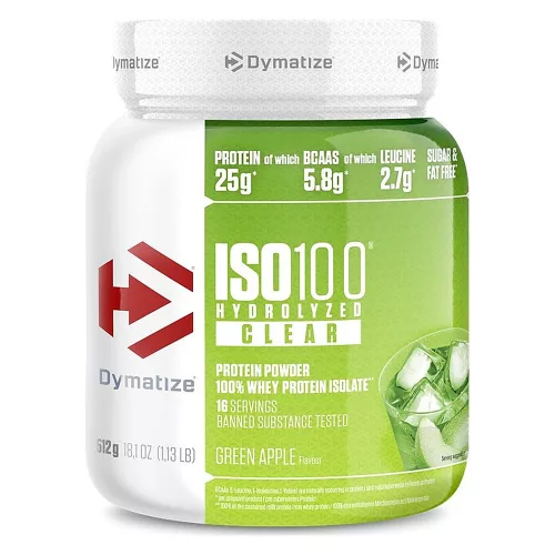 Dymatize Iso 100 Hydrolized Clear 512g Green Apple (Zöldalma)