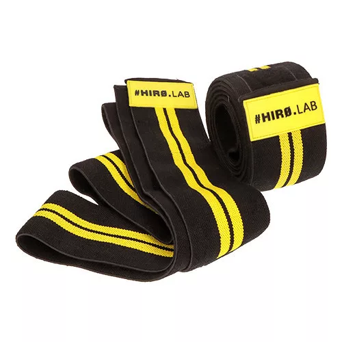 Hiro.Lab Supplements Knee Wrap (Térd Bandázs) Black/Yellow (Fekete/Sárga) One Size (Egy Méret)