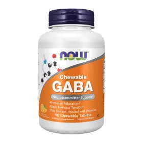   Now Foods Gaba 500mg Chewable with Taurine, Inositol and L-Theanine 90 Chewables 90 Rágótabletta Orange (Narancs)